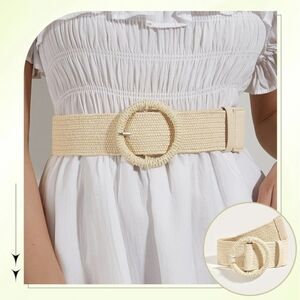 Chic Tan Woven Belt